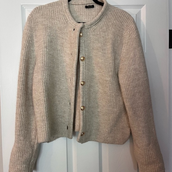 Massimo Dutti Sweaters - Women's Beige Cardigan Sweater